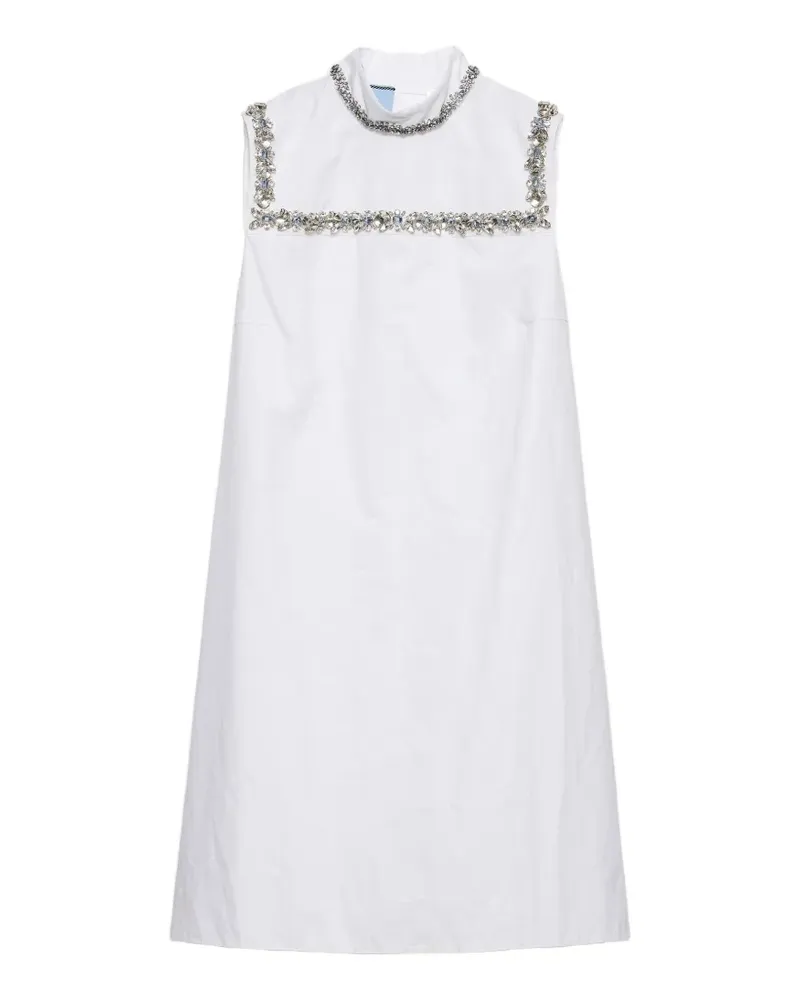 Prada Besticktes Old Reps Minikleid - Weiß Weiß