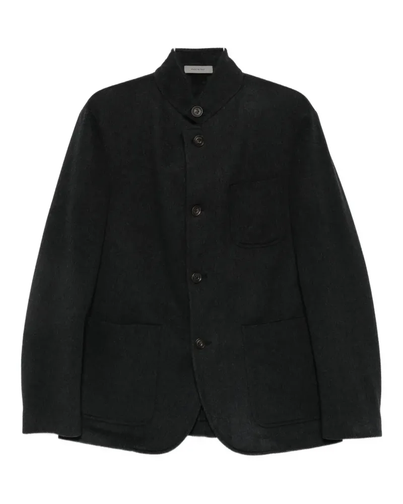 Corneliani high-neck patch-pocket jacket - Schwarz Schwarz