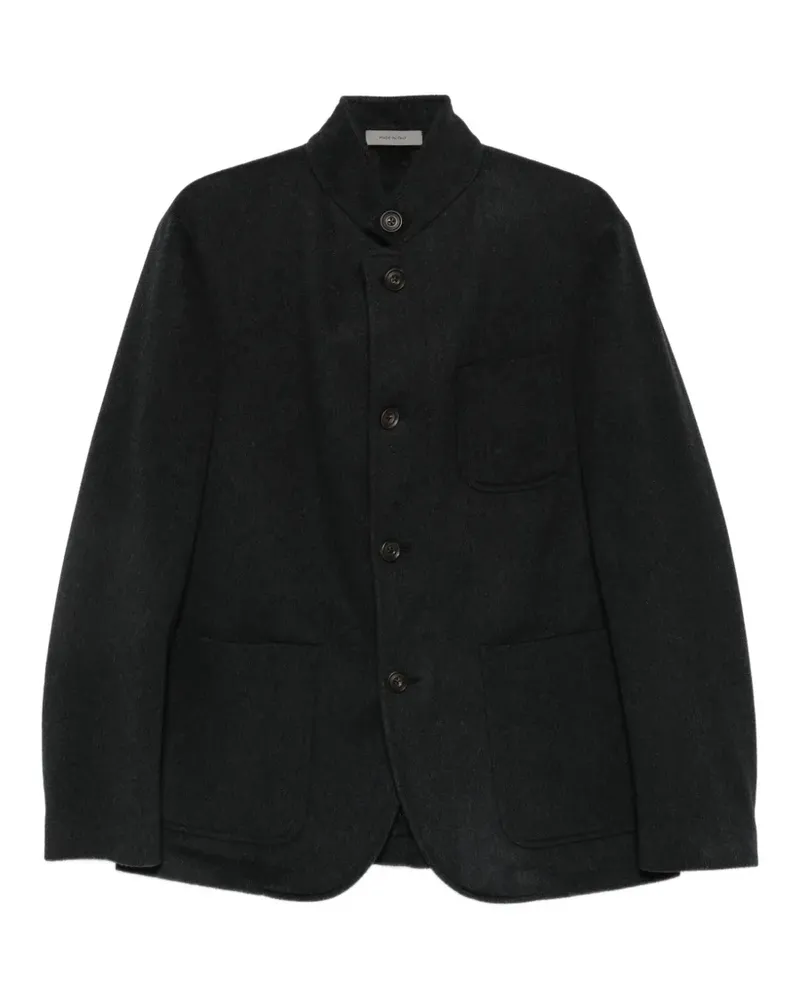 Corneliani Stehkragen-Jacke mit aufgesetzten Taschen - Schwarz Schwarz