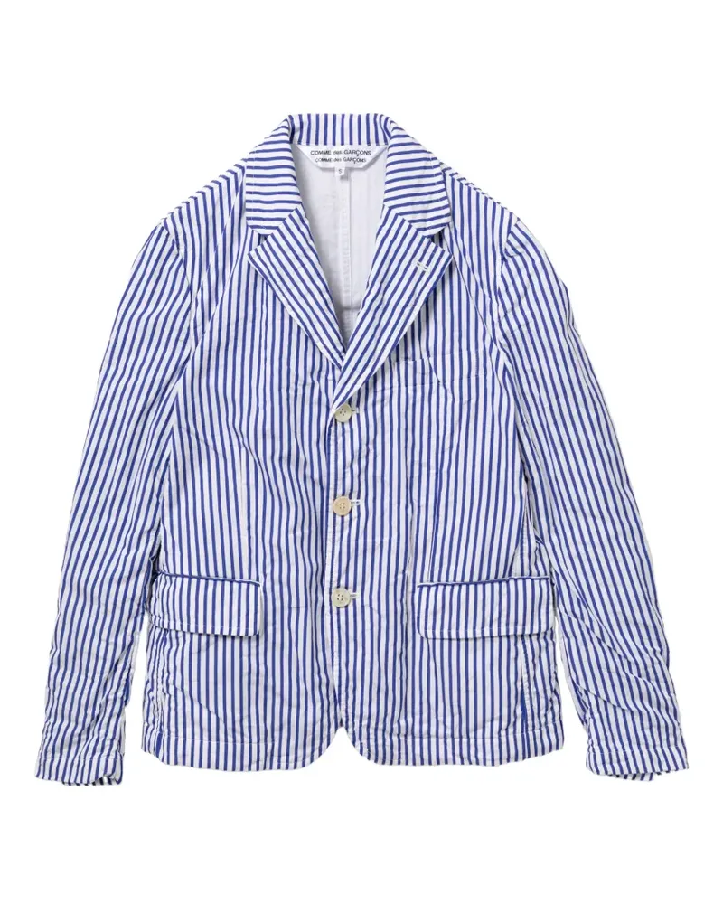 Comme des Garçons Gestreifte Jacke - Blau Blau