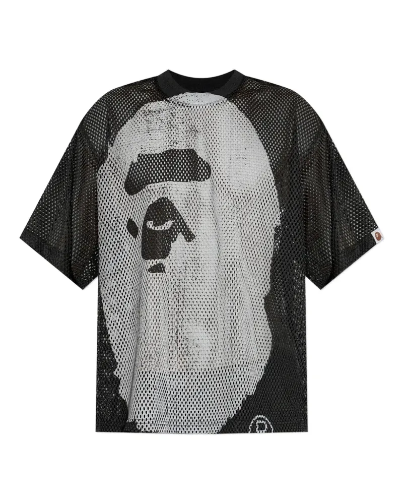 BAPE Ape Head T-Shirt mit Wasser-Print - Schwarz Schwarz