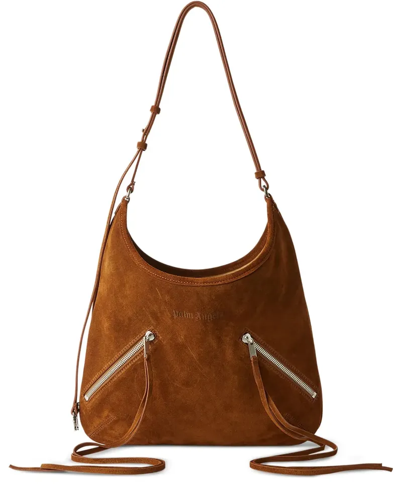 Palm Angels Maxi Schultertasche aus Wildleder - Braun Braun