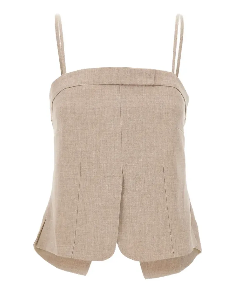 The Garment Pisano front-slit top - Nude Nude