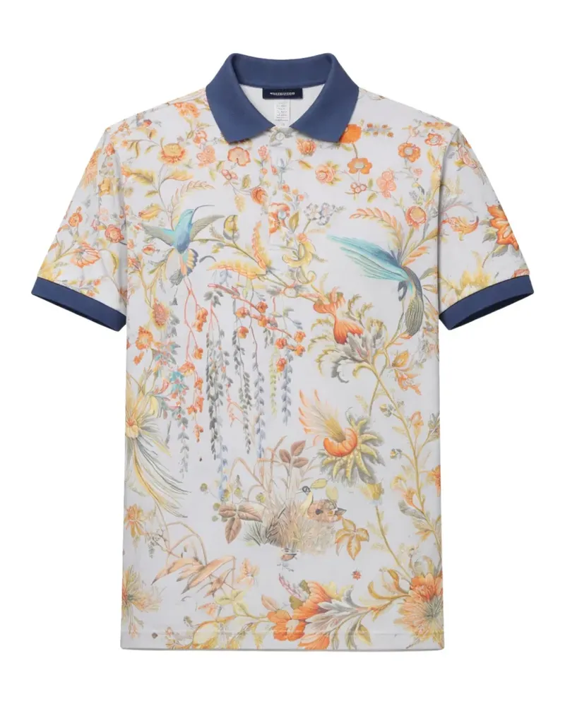 Etro floral-print polo shirt - Weiß Weiß