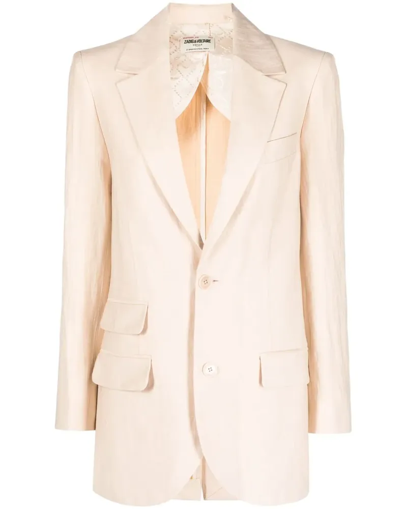 Zadig & Voltaire Blazer mit einem Knopf - Nude Nude