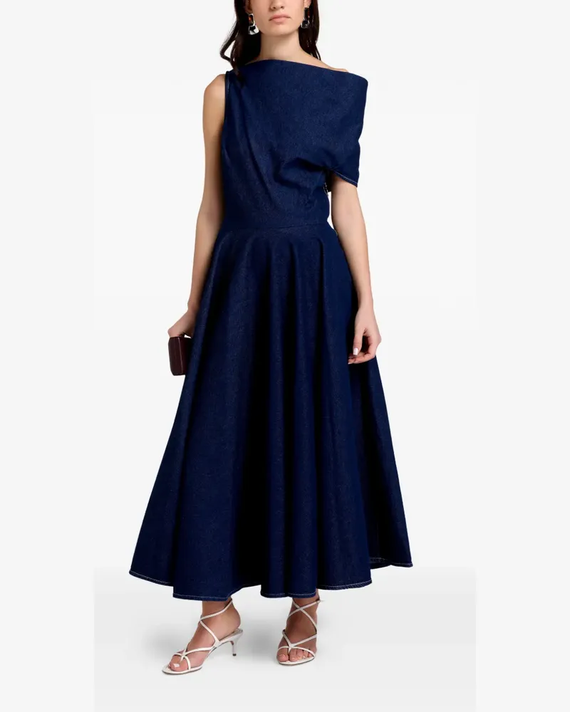 Marques ' Almeida one-shoulder A-line midi dress - Blau Blau