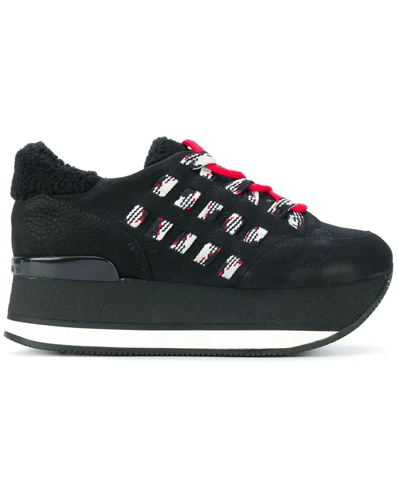 Hogan Sneakers mit Platteausohle - Schwarz Schwarz