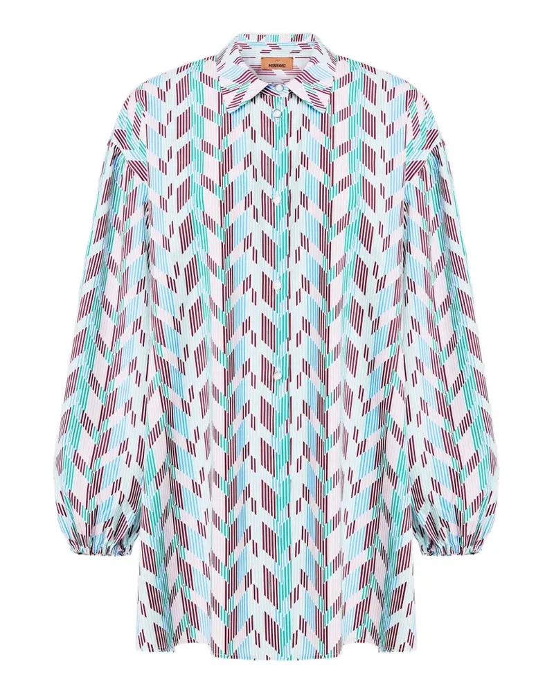 Missoni chevron-pattern shirt - Weiß Weiß