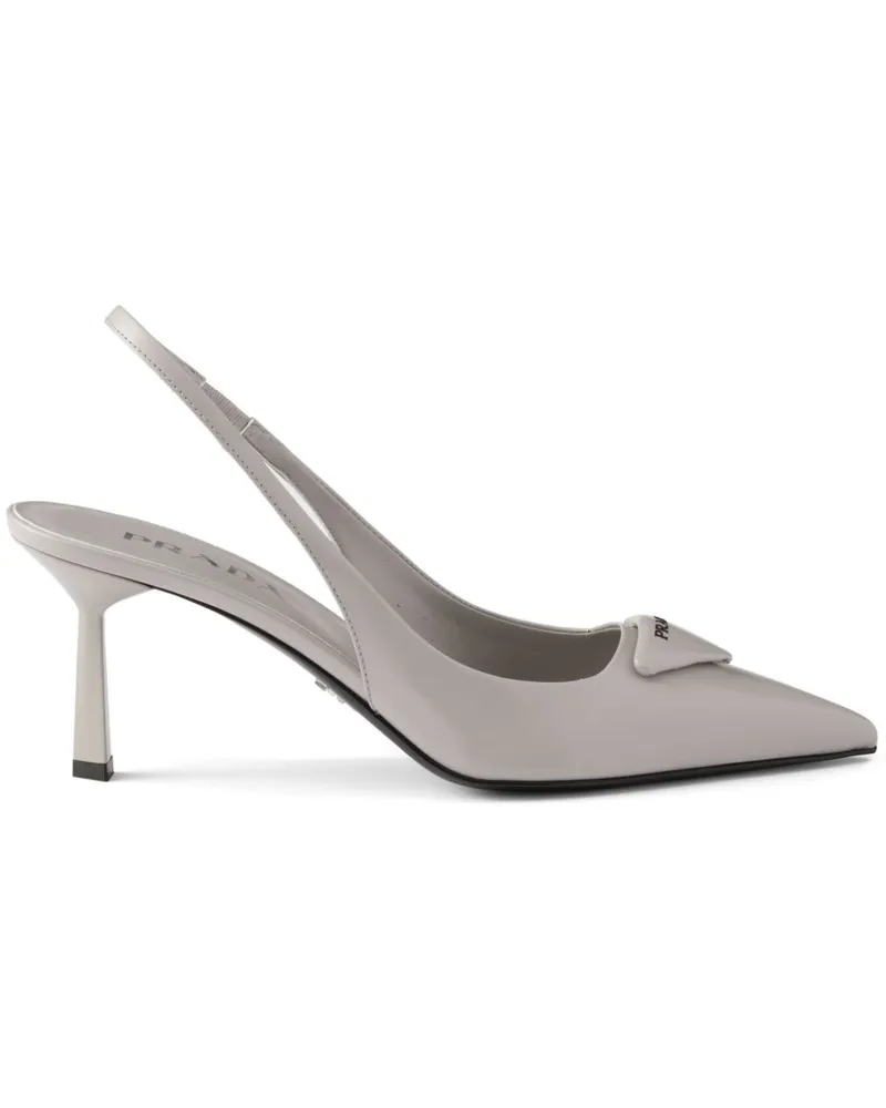 Prada Pumps mit Logo 75mm - Grau Grau