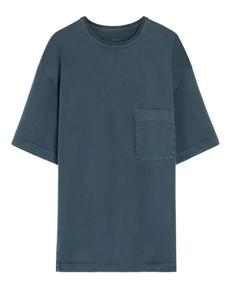 Christophe Lemaire T-Shirt mit Brusttasche - Blau Blau