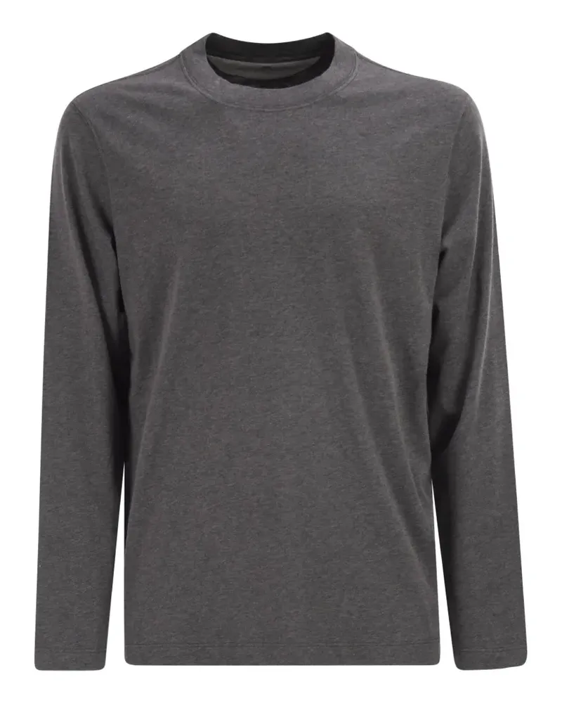Brunello Cucinelli long-sleeves crew-neck T-shirt - Grau Grau
