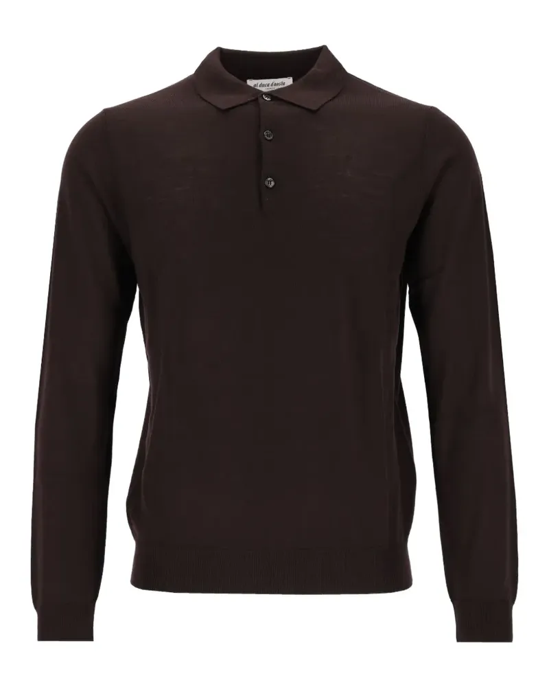 Al Duca D’Aosta 1902 Polo-Pullover aus Merinowolle - Braun Braun