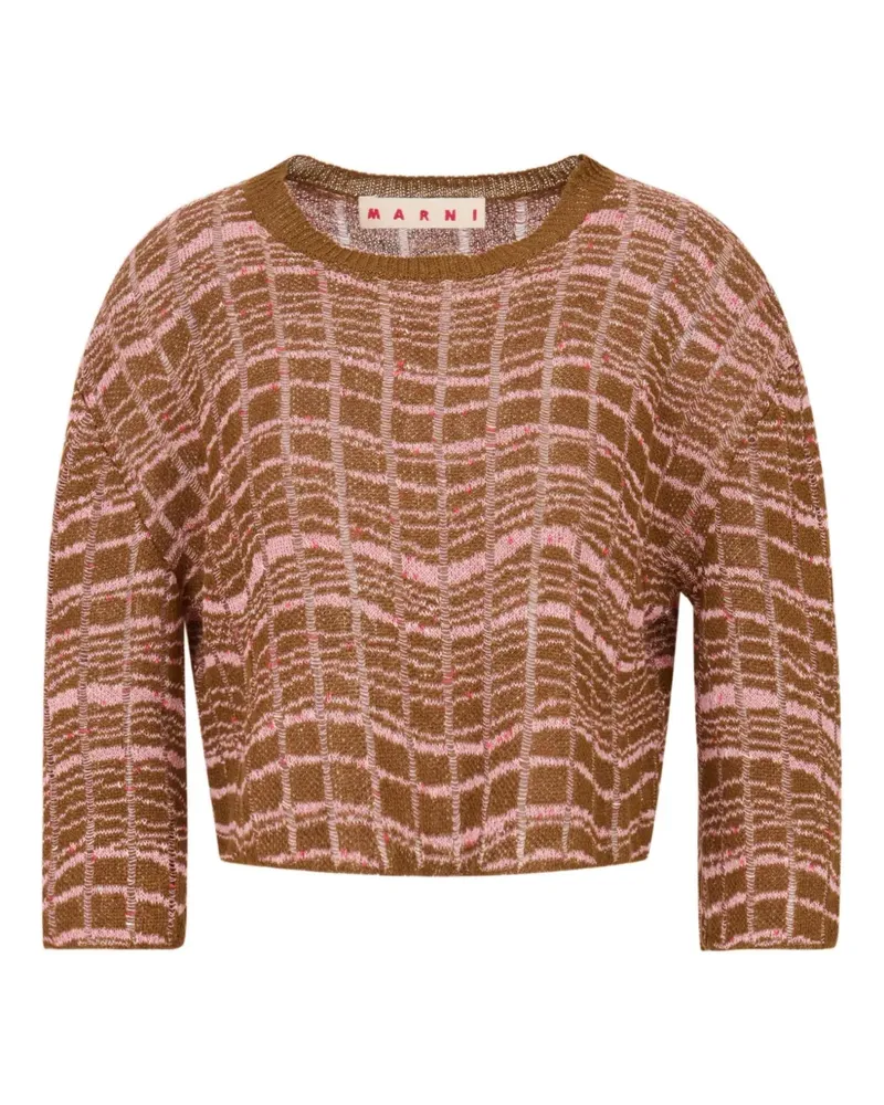 Marni Pullover mit Jacquardmuster - Braun Braun
