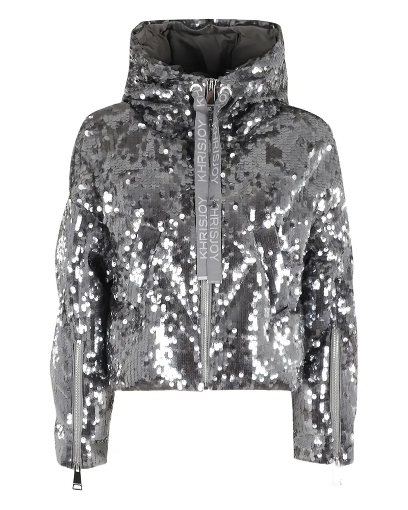 KHRISJOY Steppjacke mit Pailletten - Silber Silber