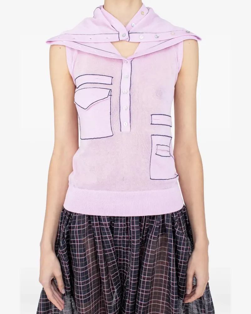 KIKO KOSTADINOV Kreiner top - Rosa Rosa