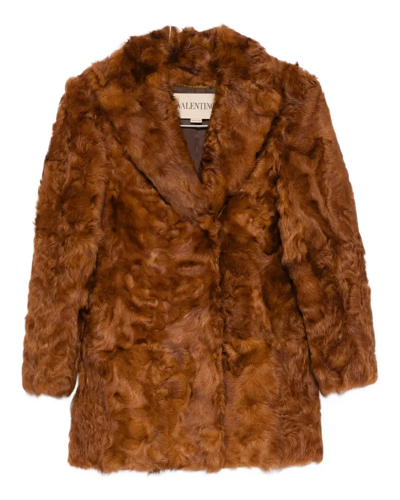 Valentino Garavani Shearling-Mantel - Braun Braun