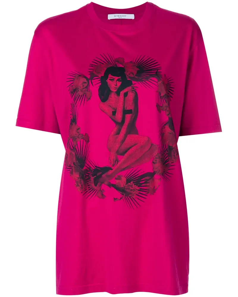 Givenchy pin-up print T-shirt - Rosa Rosa