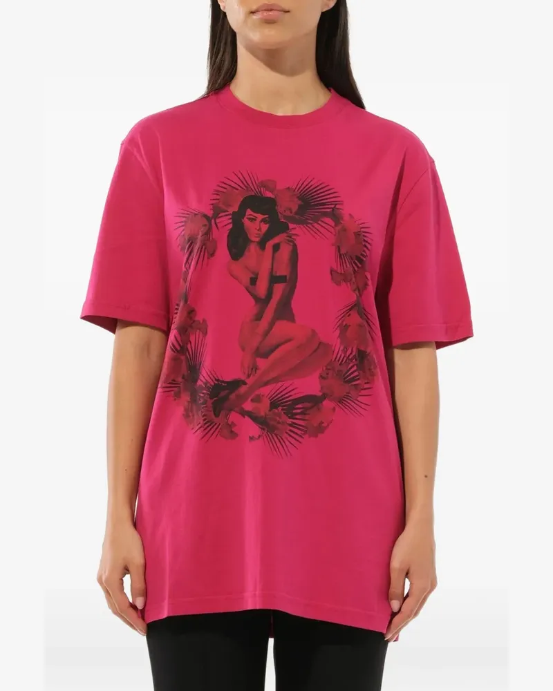 Givenchy pin-up print T-shirt - Rosa Rosa