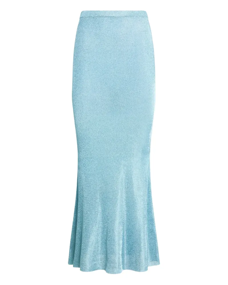 SER.O.YA Harmony Maxirock in Metallic-Strick - Blau Blau