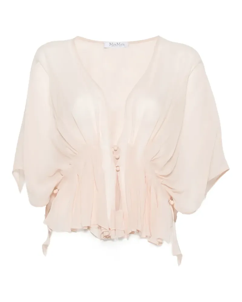 Max Mara Geknöpftes Oberteil mit Rüschen - Rosa Rosa