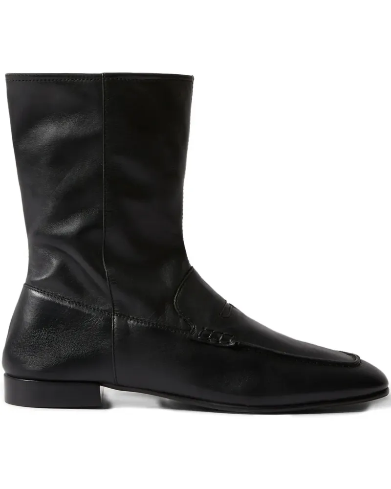 Claudie Pierlot Knöchelhohe Lederstiefel - Schwarz Schwarz