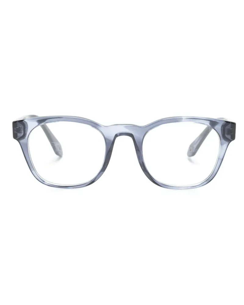 Giorgio Armani Eckige Brille mit Logo-Gravur - Blau Blau