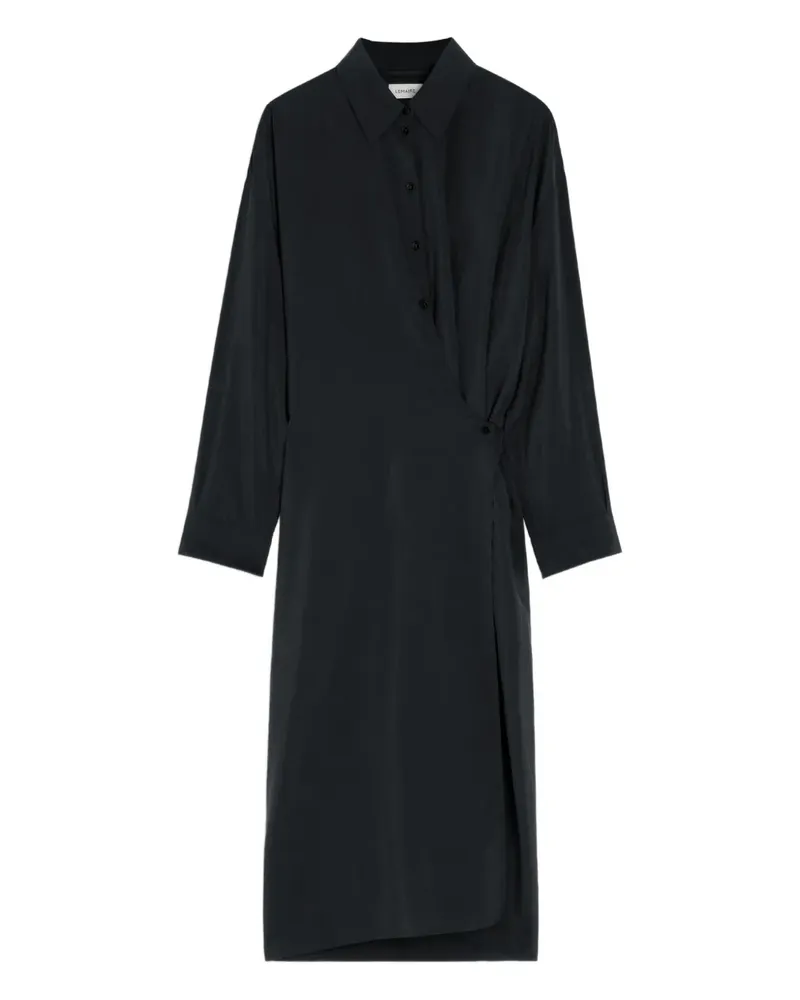 Christophe Lemaire Midikleid mit verdrehtem Detail - Schwarz Schwarz