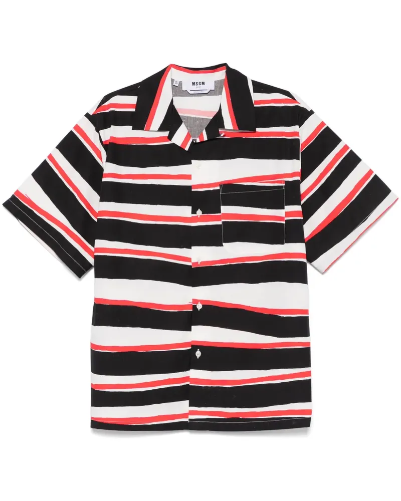 MSGM Gestreiftes Hemd - Rot Rot