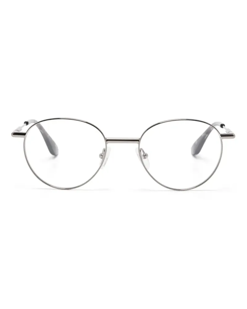 Alexander McQueen Brille mit rundem Gestell - Silber Silber
