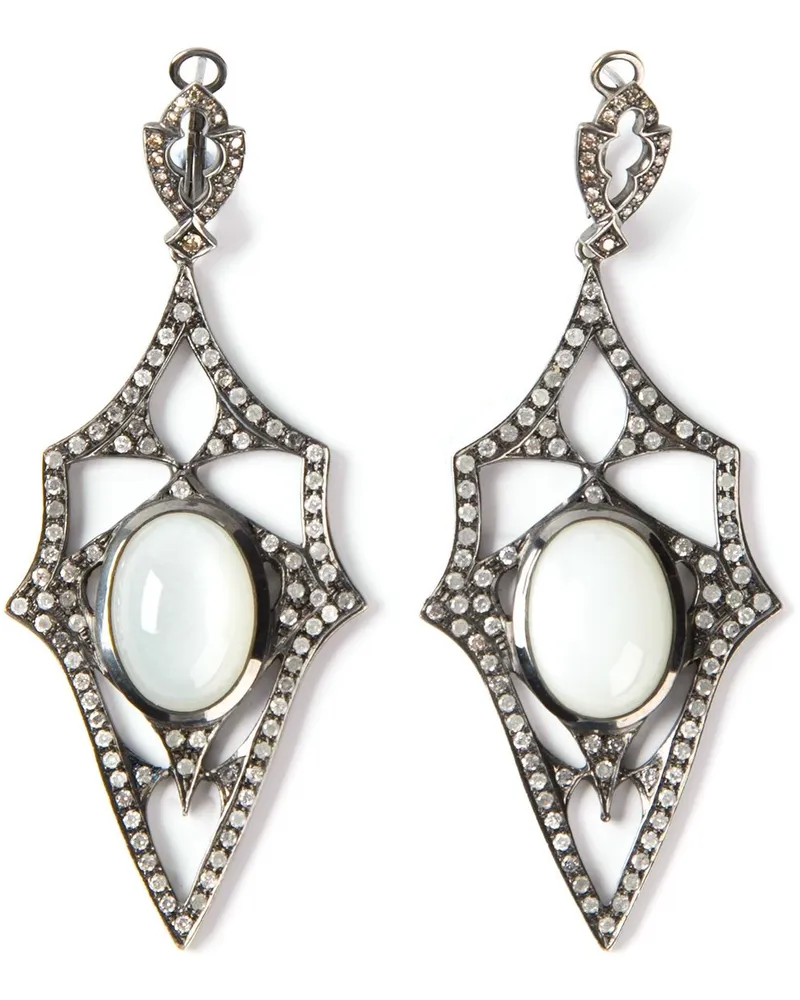Loree Rodkin 18kt 'Kaleidoscope' Goldohrringe mit Mondstein und Diamanten - Metallic Metallic