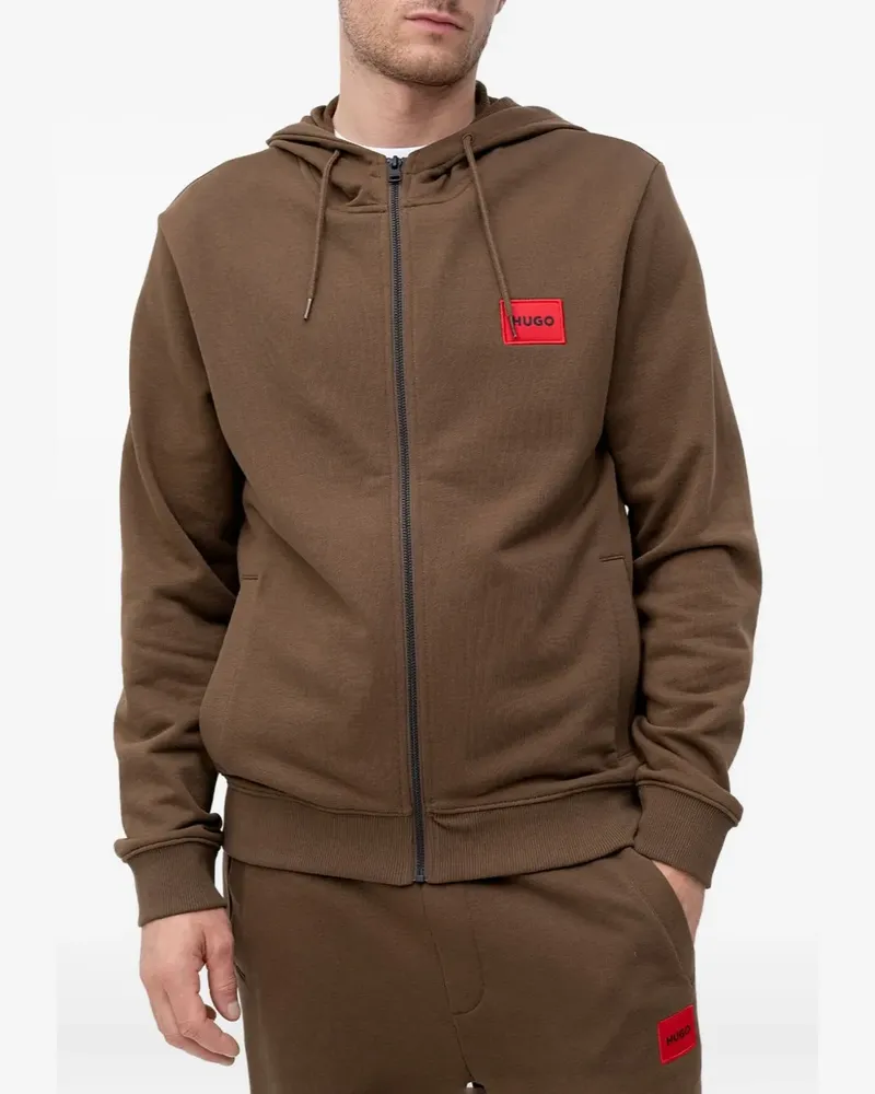 HUGO BOSS Kapuzenjacke mit Reißverschluss - Braun Braun