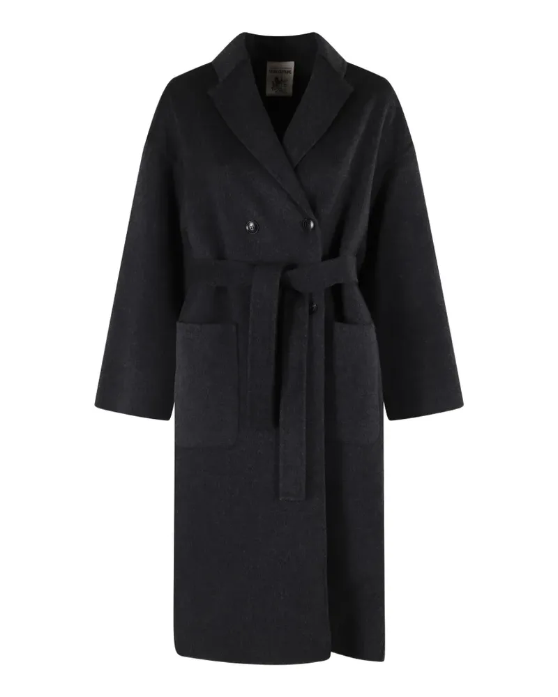Semicouture Alice belted double-breasted coat - Grau Grau