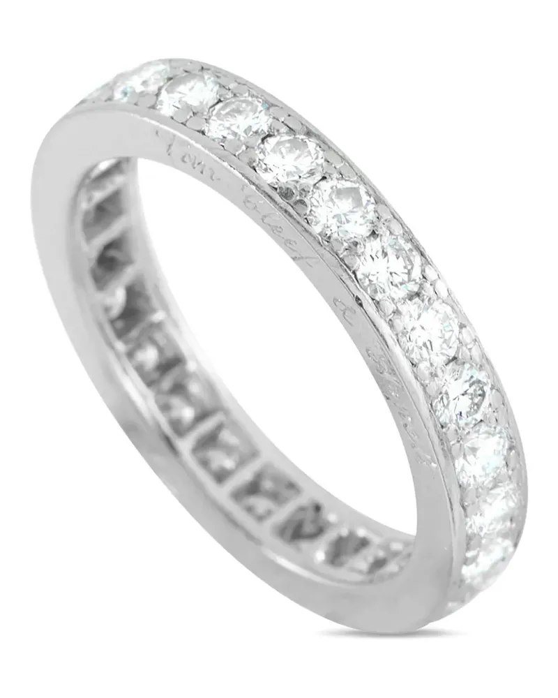 Van Cleef & Arpels Platinum Diamond Eternity Band Ring - Silber Silber