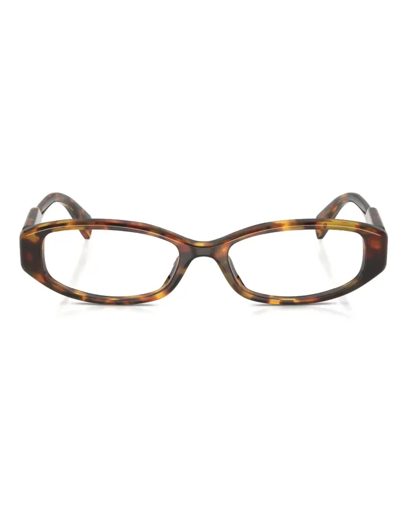 Miu Miu Ovale Brille in Schildpattoptik - Braun Braun