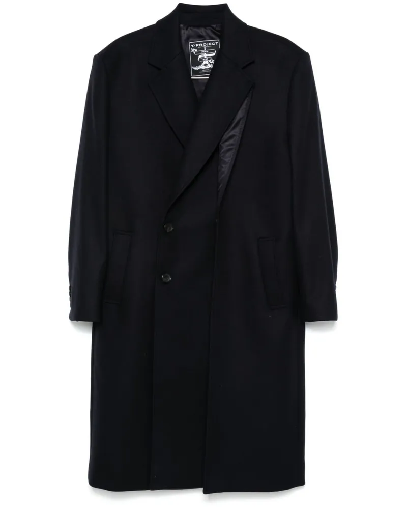 Y/PROJECT Mantel im Layering-Look - Blau Blau