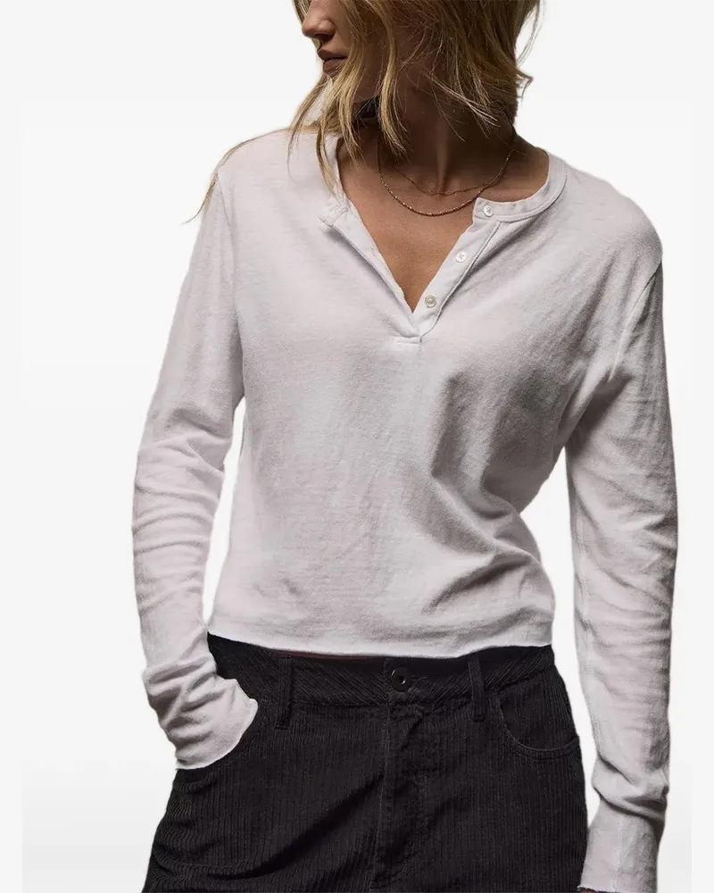 James Perse long sleeve T-shirt - Weiß Weiß