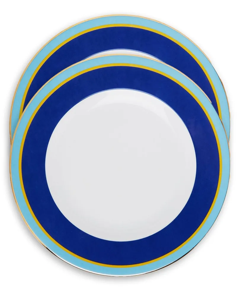 La DoubleJ 2er-Set Rainbow Teller - Blau Blau