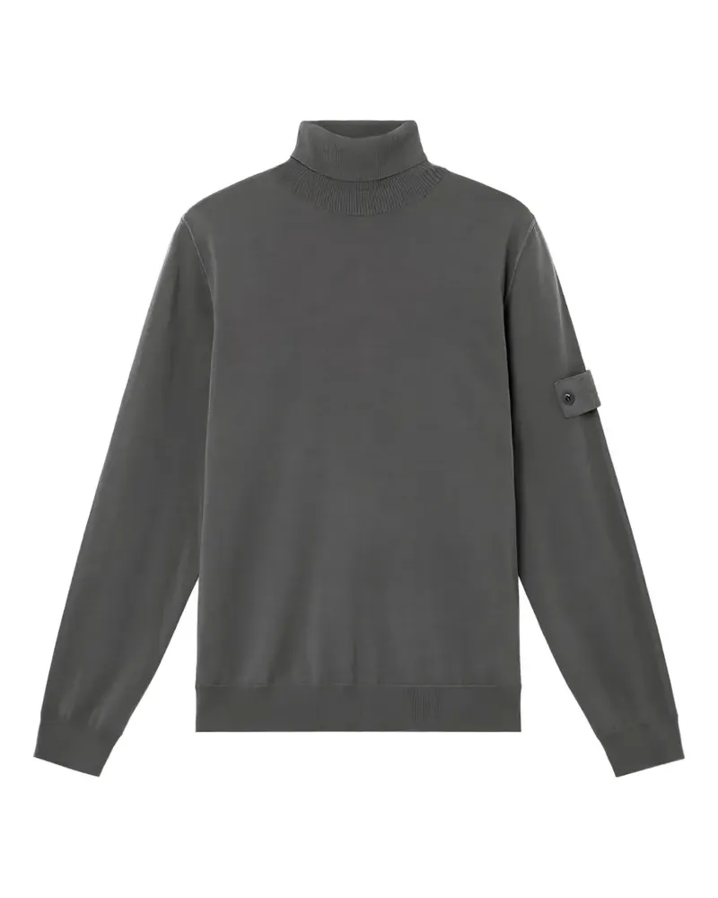 Stone Island logo-patch roll-neck sweater - Grau Grau
