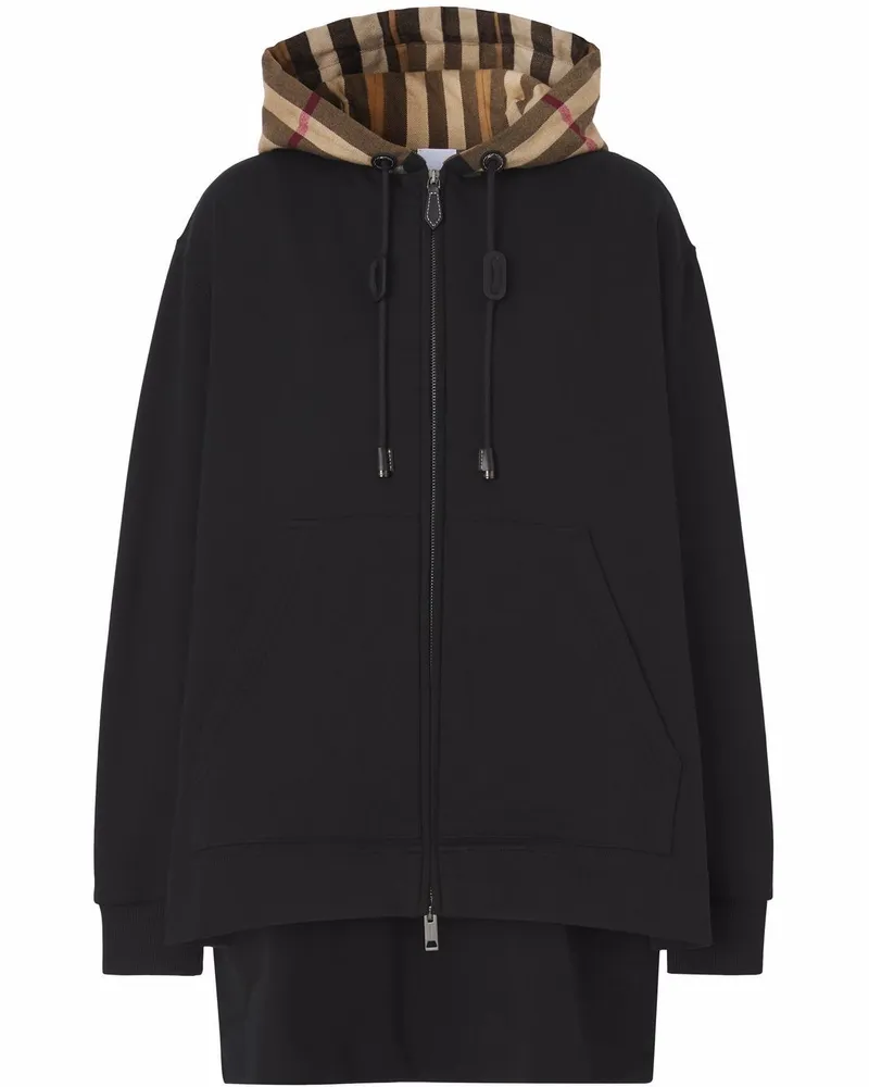 Burberry Hoodie mit Karomuster - Schwarz Schwarz