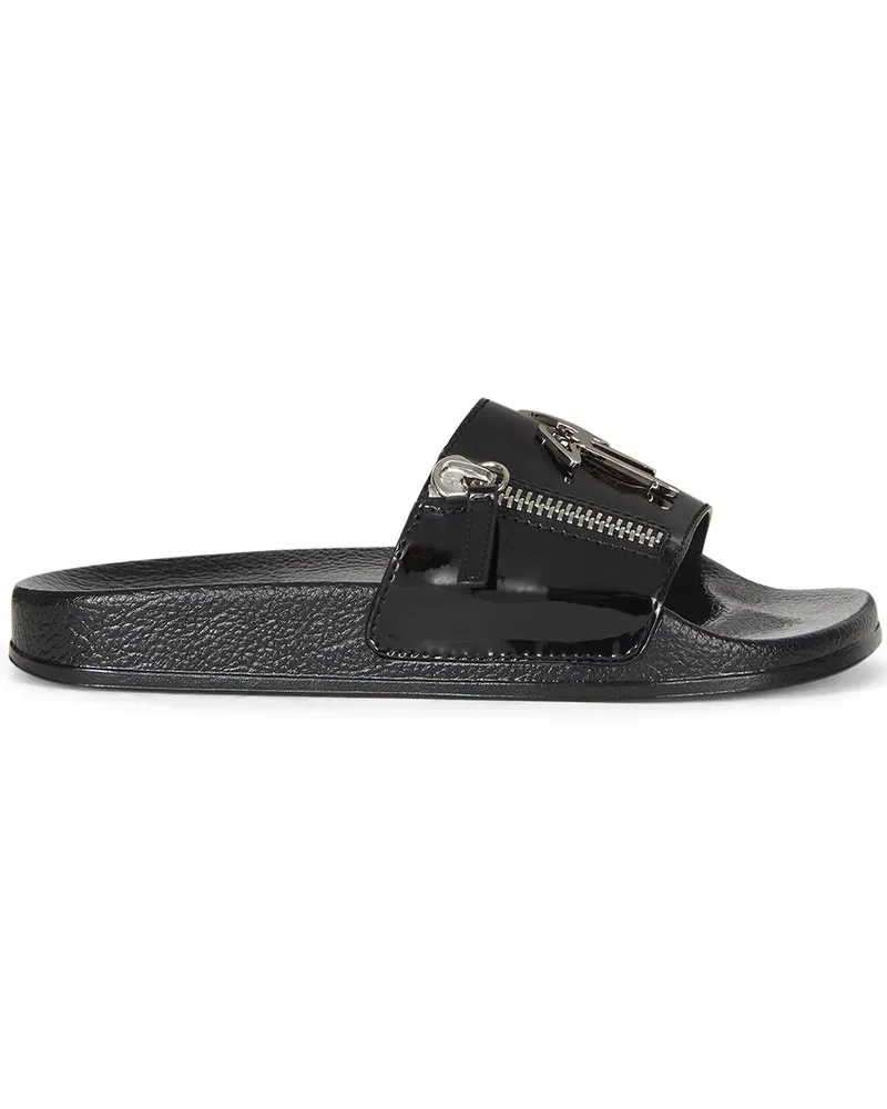 Giuseppe Zanotti Brett Zip Pantoletten - Schwarz Schwarz