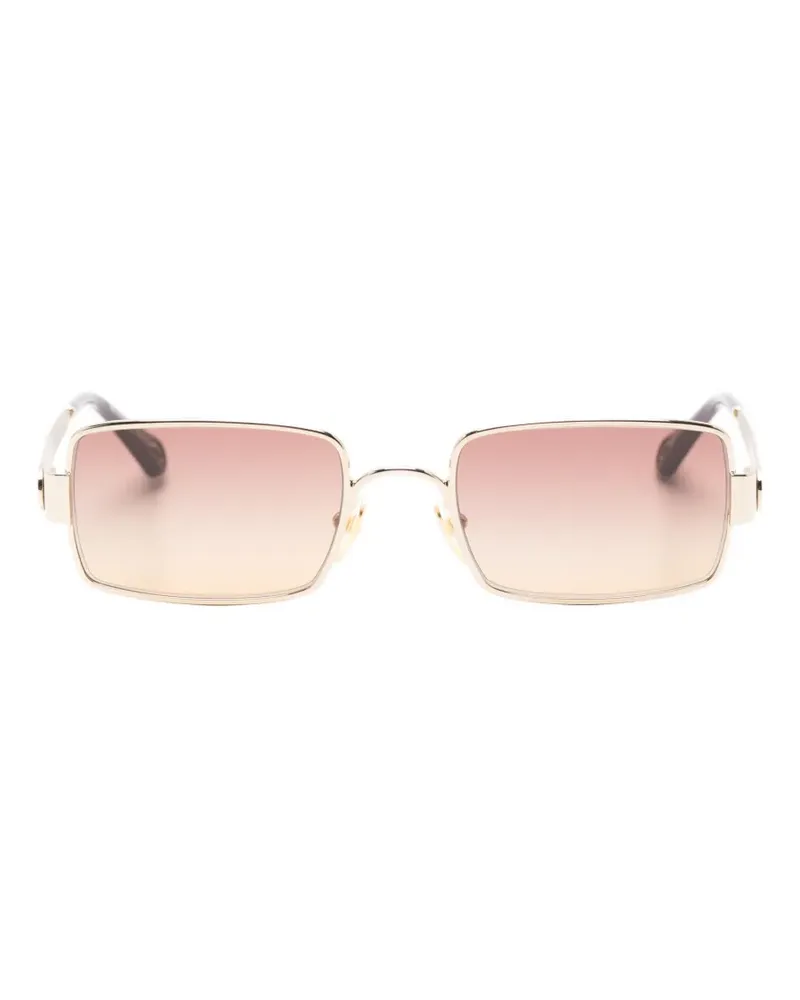Chloé Sonnenbrille mit eckigem Gestell - Gold Gold