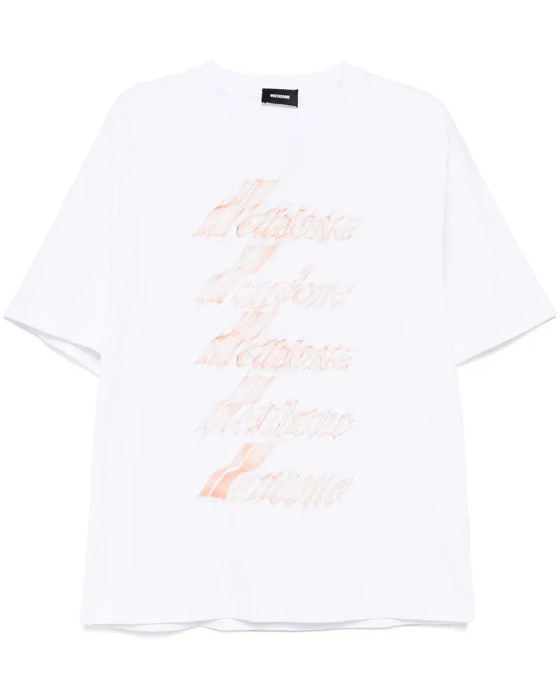 WE 11 DONE T-Shirt mit Logo-Print - Weiß Weiß
