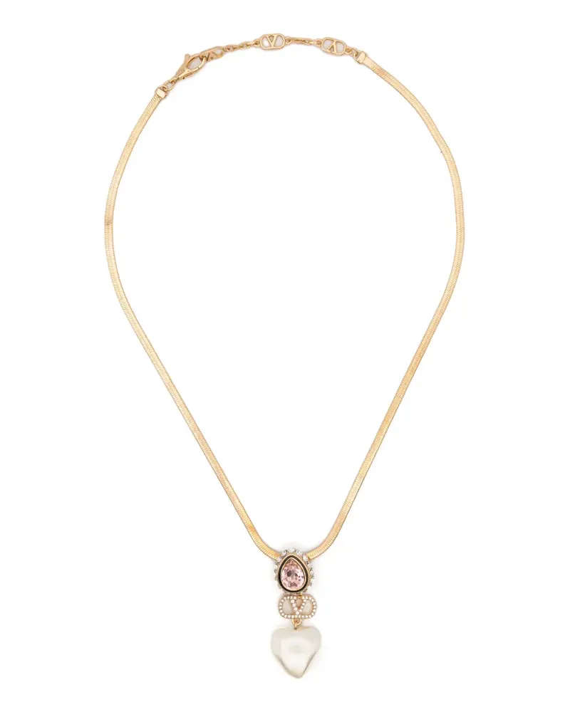 Valentino Garavani heart-pendant necklace - Gold Gold