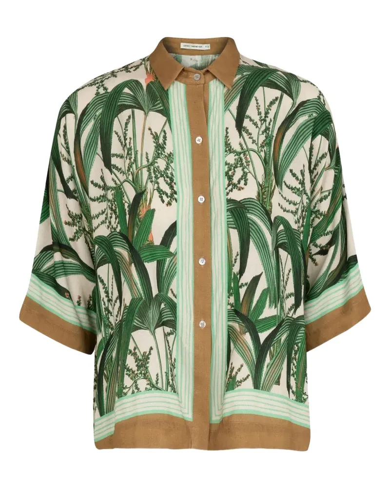 Lenny Niemeyer Hemd mit Blatt-Print - Grün Grün