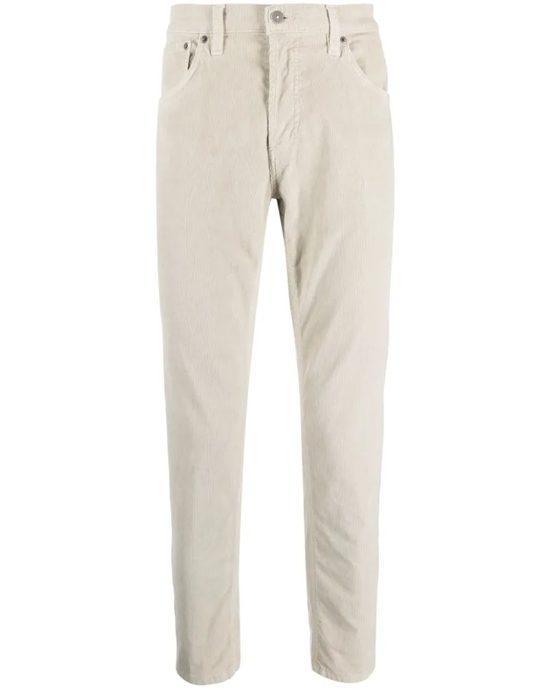 Dondup Tapered-Hose aus Cord - Nude Nude