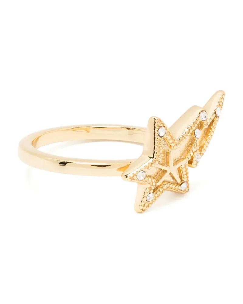 BAPE Ring mit ikonischem Star Bolt-Motiv - Gold Gold