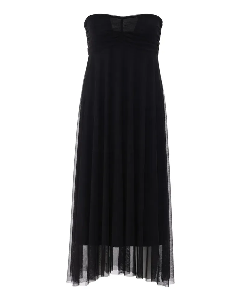 Twin-Set Schulterfreies Kleid - Schwarz Schwarz