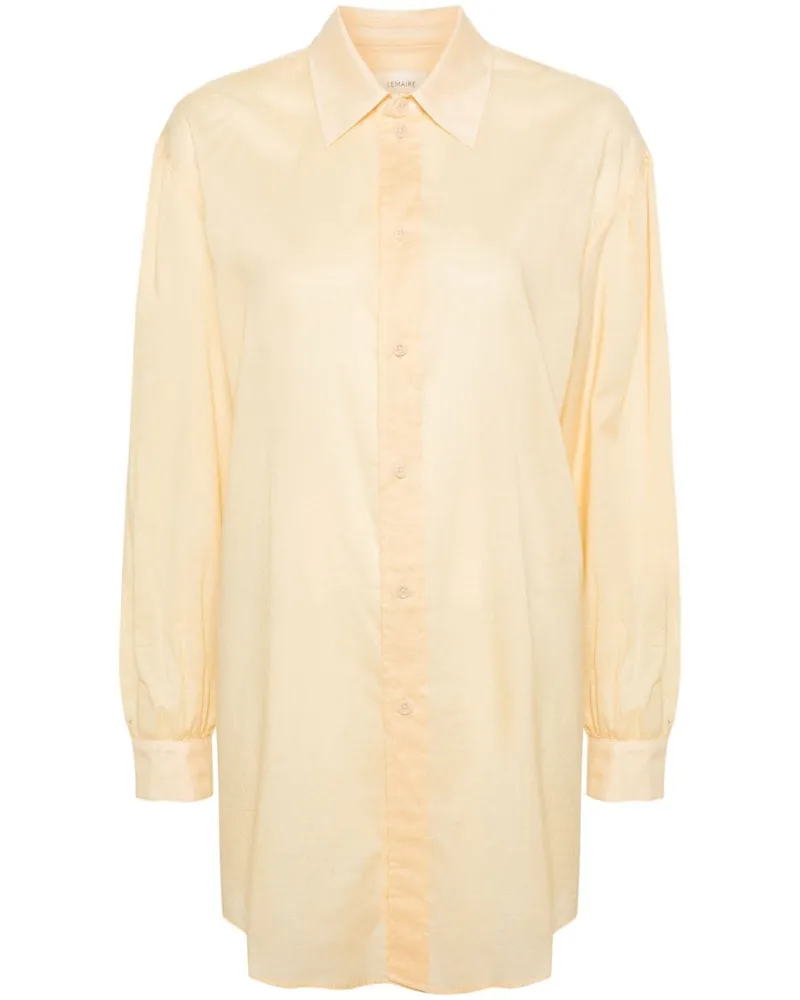 Christophe Lemaire Semi-transparentes Hemd - Gelb Gelb