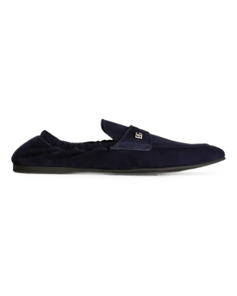 Dolce & Gabbana Slipper aus Kalbsleder - Blau Blau
