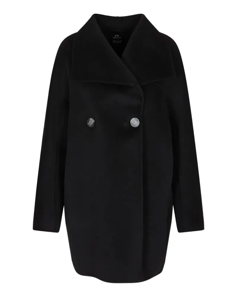 Armani Exchange buttoned coat - Schwarz Schwarz